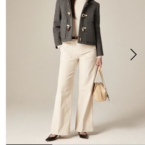 NWOT. J.Crew Camp Pocket Wide- Leg Jeans Sz.28 Ecru